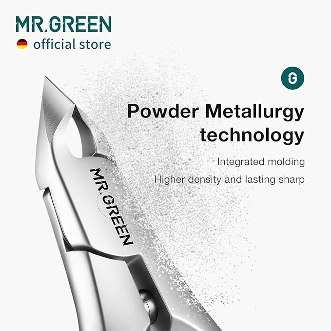 MR.GREEN Cuticle Nippers Innovate Cuticle Scissors Built-in Spring Clippers Trimmer Dead Skin Remover Manicure Beauty Tool (Cuticle Nipper+Manicure Pusher)