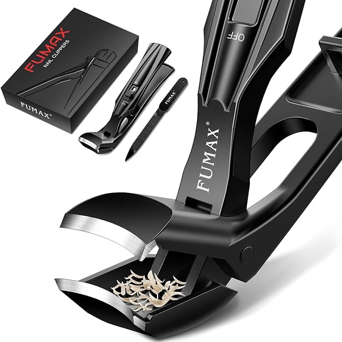 Toenail Clippers for Thick Toenails, Large Toe Nail Clippers for Men Seniors Thick Nails, Heavy Duty Nail Clippers with Catcher, No Splash Fingernail Clipper Nail Cutter Gifts for Men Women Adult