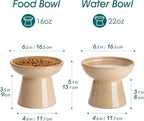 vancasso Ceramic Elevated Cat Bowls 2-Pack - Image 2