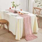 AGIRL 6 Pack Dusty Pink Cheesecloth Table Runner 10FT Boho Gauze Home Decor | - Image 8