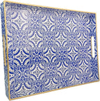 Serving Tray with Handles, Rectangular Decorative Trays by Umisriro