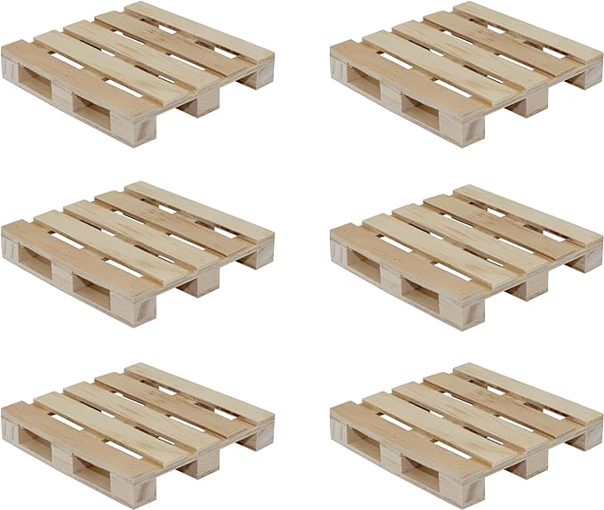 Creative Hobbies 6-Pack Mini Wood Pallet Coasters by CreativeHobbies