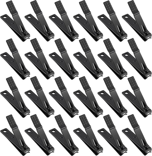 Nail Clippers Set,24 Pack Stainless Steel Nail Clippers Bulk,Black Nail Cutter,Ultra Sharp Sturdy Fingernail Clippers and Toenail Clippers for Women Men(24 Pcs-Black)