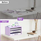 3 Tier Wood Desk Organizer, Paper Organizer - Image 6