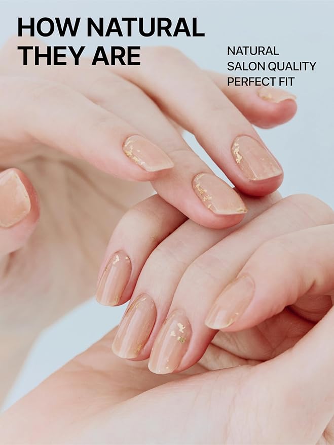 UUUUU. Naked Gold | UUUUU. Gel Nail Stickers, semicured gel Strip,Gel Nail Kit, Nail Art, Popular Design, Gel Nails, Flowers, Cute, Women's, Easy to apply & remove
