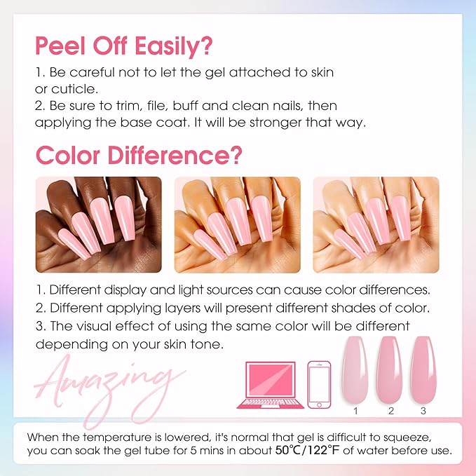 ROSALIND 20 Poly Nail Gel Kit with Mini Nail Lamp Glitter Collection with Tools Clear Poly Nail Gel Starter Kit with Nail Forms Base Coat Coat Basic Tools for Beginners with Everything