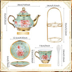 Zhehao 20 Pcs Porcelain Tea Set - Image 2