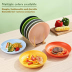 Berglander 9 Inch Plastic Deep Dinner Plates Set of 8 Colors, Reusable and - Image 8