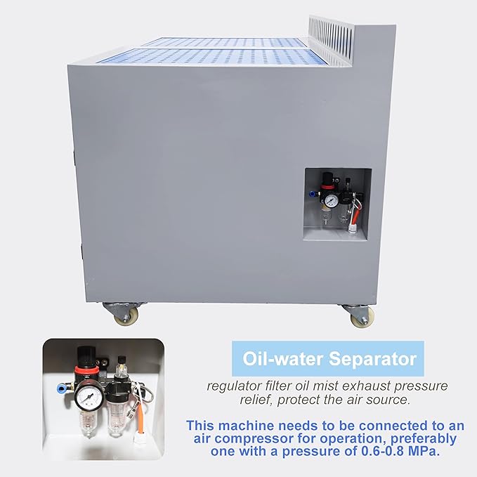 TECHTONGDA Grinding Dust Collection 1.2M Flat Workbench Table Welding Smoke Purifier with Metal Dust Collector for Polishing Welding Dust Removal with Side Suction Plate 220V 2.2KW