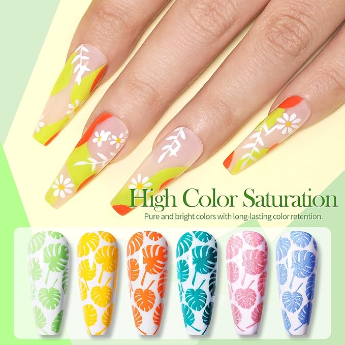 Born Pretty Nail Art Stamping Polish Holographic Chameleon Effect Fingernail Stamp Polish Set Manicure Print Nail Polish for Stamping Plates 24 Colors Bulk Nail Polish Set Gift Collection
