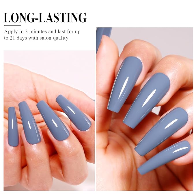 Imtiti Gel Nail Polish 0.5 Fl Oz Pewter Grey Gel Polish, Soak Off LED U V, DIY Nail Art Starter Kit For Women & Girls