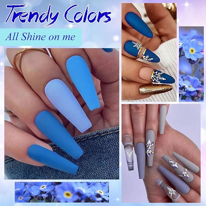 MEET ACROSS 12PCS Gel Nail Polish Set, 12 Colors Gel Nail Kit Art Design Soak Off UV LED,Nail Art Design Gifts for Women (SET-3, 12PCS)