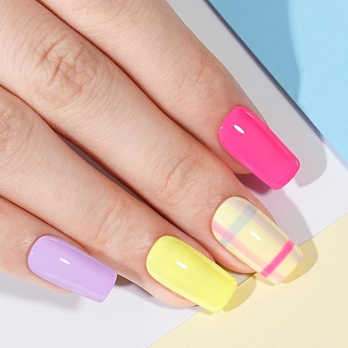 AILLSA Hot Pink Gel Nail Polish Neon Pink Gel Polish Pastel Bright Pink Nail Polish Macaron Spring Summer Colors Soak Off U V for French Nail Manicure Salon DIY & Holiday Gifts 0.5 Fl Oz GB79