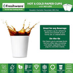 Freshware Coffee Cups 4 oz Disposable Paper Cups - Image 2
