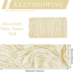 6 Pack Cheesecloth Table Runner 10Ft Christmas Gauze Boho Table Runners - Image 2
