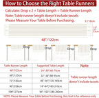 Rustic Boho Table Runner, Linen Table Runner, Farmhouse Table Runners 48 Inches - Image 5