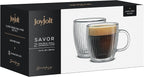 JoyJolt Fluted Glass Espresso Cups, 5.4oz Espresso Cup - Image 9