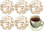 6PCS Gold Foil Acrylic Cup Coasters by Unknown