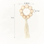 Handmade Napkin Ring with Wood Beads & Jute Twine - Image 2