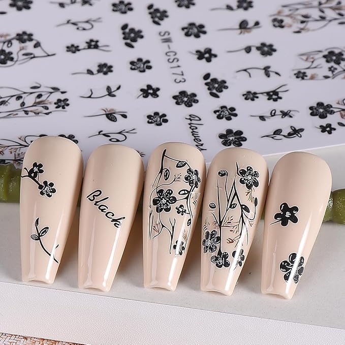 Fall Nail Stickers Decals 12 Sheets Autumn Leaves Nail Art Decals Pumpkins Drinking Maple Leaves Flower Nails Design 3D Self-Adhesive Holiday Thanksgiving Sliders Manicure Nail Decoration