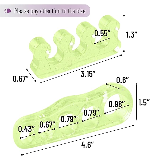 Dr. JK- ToePal Gel Toe Separator, 4 Pairs, Toe Spacers, Bunion Corrector, Christmas Gifts