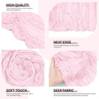 12 Pack Light Pink Cheesecloth Table Runner 10Ft, Gauze Table Runners 21.5 x - Image 3