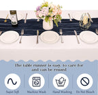 10 Pack Navy Blue Cheesecloth Table Runner 6FT Boho Gauze Fabric Table Runner - Image 4