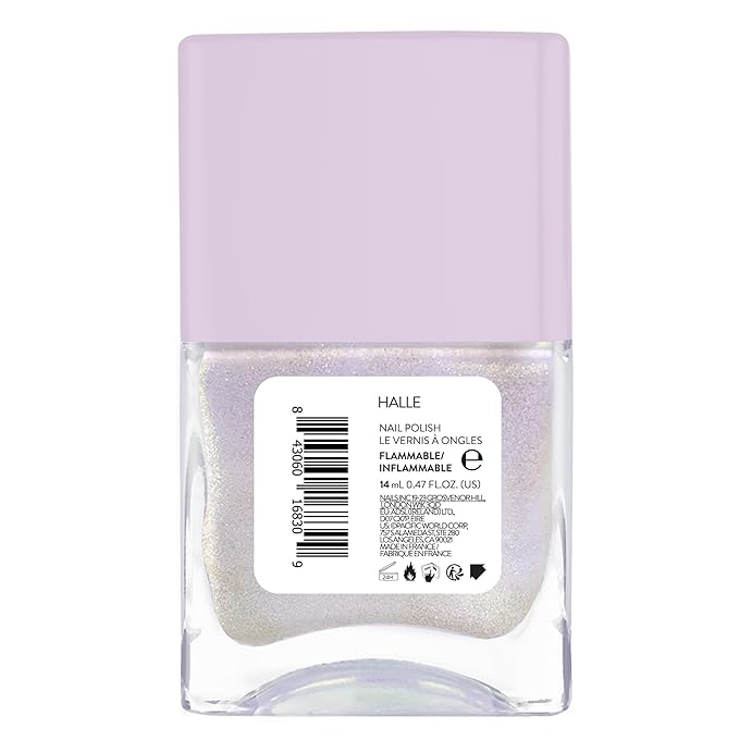 Nails Inc It's Topless Gel-Like Nail Polish, 4-in-1 Base Coat, Treatment, Color & Top Coat, Long Lasting, Strong, Chip Free Nails, Glossy Salon Quality Manicure, Air Dry Nail Polish, Halle, 0.47 Fl Oz
