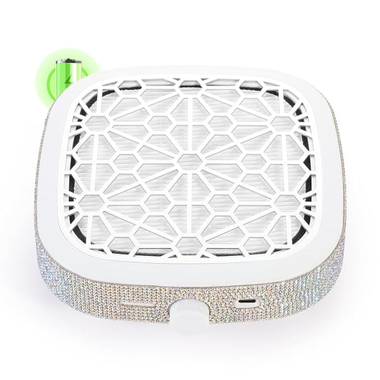 Nail Dust Collector,Compact 6000RPM Vacuum Fan Rechargeable Dust Collector Extractor, Powerful Dust Suction Machine for Acrylic Gel Polish Manicure Pedicure for Nail Salon&Home