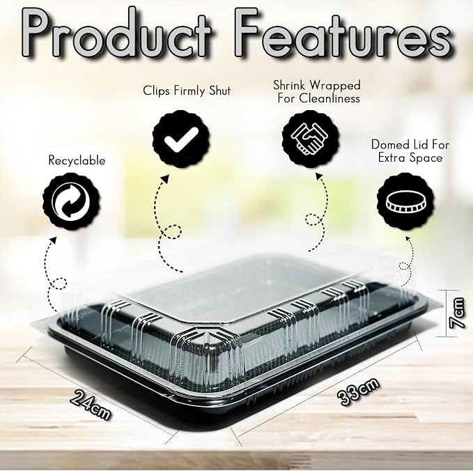 TRAYA Pack of 6 Serving Tray - Image 2