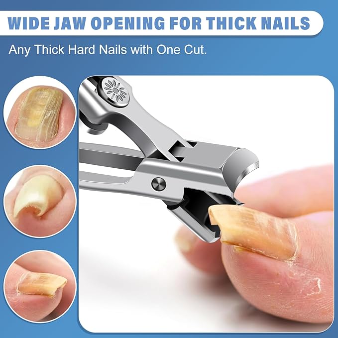 Mens Stocking Stuffers 2025, Toenail Clippers for Thick Toenails for Seniors, Wide Jaw Nail Clippers for Men, Heavy Duty Ingrown Toenail Clippers Nail Cutters, Stocking Stuffers Gifts for Men