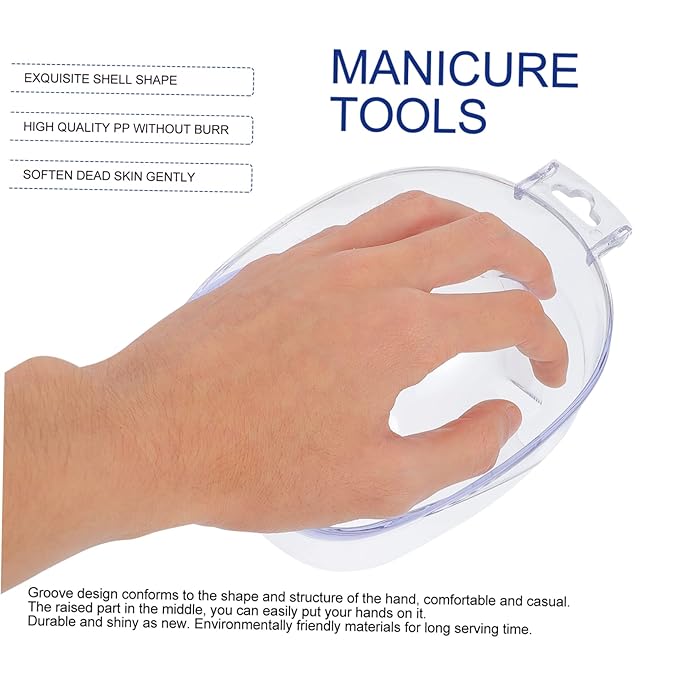 MERRYHAPY Acrylic Soaking Bowl for Manicure Nail Art Nail Care Pedicure Gel Remover