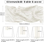 IVAPUPU Ivory Table Runner 120 Inches - Image 3