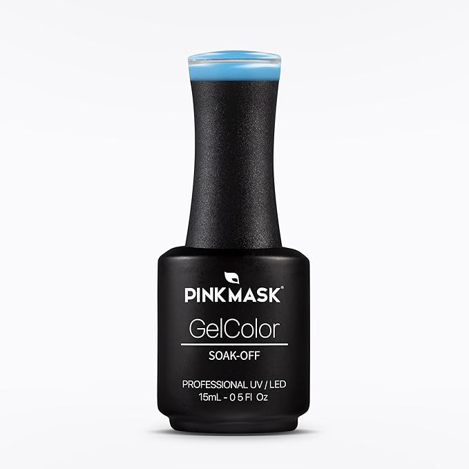 PINK MASK Gel Color Nail 15mL, Soak-Off Professional UV/LED, No-Wipe Formula, Long Lasting shine nails polishes. Gel Color - Jacques Cousteau