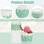 Aodaer 300 Pack 8oz Paper Bowls Sprinkles Ice Cream Cups 6 Color Disposable - Image 3