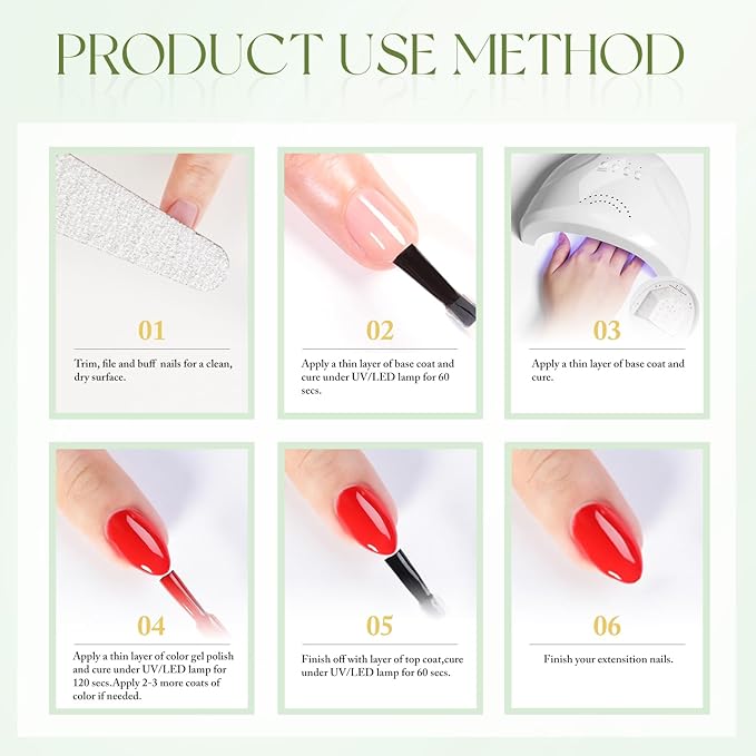 Double Rhythm Gel Polish 15ML Jelly Sheer Pastel Light Milky Color Pearl White Bottle 1 PC 0.5 OZ Full Size Nail Art Salon at Home (Olive Green-D1244)
