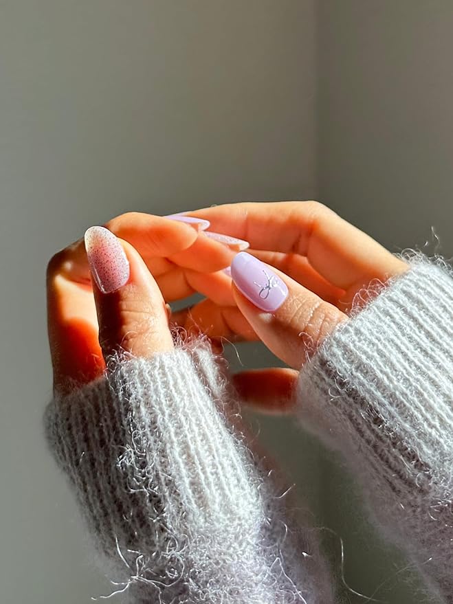 NOVA, Female Founded, Semi Cured Gel Nail Strips (Lady Lilac) - The 10 Minute Manicure. Salon-Quality, Works w/Any Lamp, Easy to Apply - Incl. Nail File & Stick (Lady Lilac)