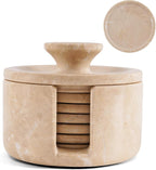 Beige Marble Coasters Set of 6 by HomePage