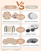 Absorbent Cup Coasters Set of 6 - Image 3