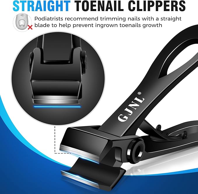 Stocking Stuffers for Men, Toenail Clippers for Seniors Thick Toenails, Large Toe Nail Clippers for Men with Wide Jaw & 360°Rotary Nail Clippers for Seniors, Christmas Xmas Presents Gifts for Adults