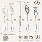 18/10 Stainless Steel Silverware Set - Image 2