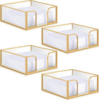 LemonRoad 4 Pcs Square Gold Napkin Holder by Unknown