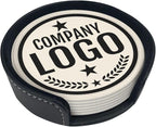 Custom Leather Coasters with Logo - Image 5
