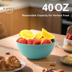 Wheat Straw Bowls for Kitchen set of 6, Anti-Scald Thick Soup Bowls 40oz - Image 2