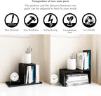 Jerry & Maggie Adjustable Rotatable Wood Desktop Display Shelf Black | Wooden - Image 7