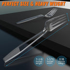360pc 7.1" Clear Plastic Forks Heavy Duty - Image 5