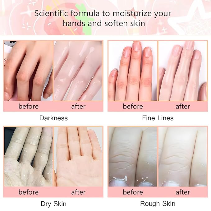 Hand Cream Moisturizing Mask, Hand Masks Moisturizing Glove for Dry Hands, Hydrating and Regenerates Dead Skin, Hand Care Moisture Gloves for Dry Hands, Safe for All Skin Types (count, 9 pack)