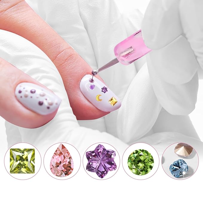French Manicure Brush, Esclane 2 Way French Nail Brush with Dotting Tool for Manicure Cuticle Clean Up Nail Art Design, French Tip Brush(Pink, #12)