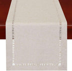 Grelucgo Handmade Hemstitched Polyester Rectangle Table Runners by Grelucgo
