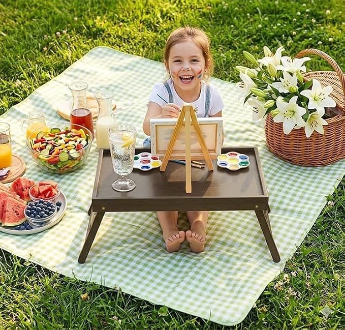 Bamboo Bed Tray Table with Foldable Legs, Breakfast Tray - Image 6